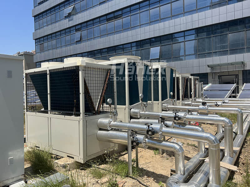 屋面空調風冷熱泵機組噪音大，影響周邊居住環境，該如何解決？